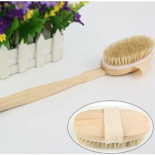 1pc Detachable Bath Brush Wooden Natural Long Handle Shower Bath Body Wood Brush Home Accessories