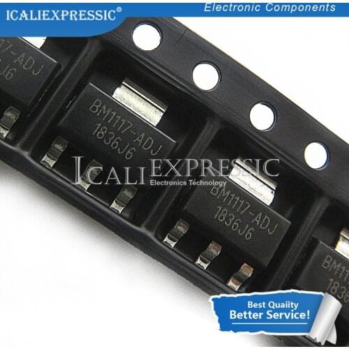 10PCS LM1117IMPX-3.3 N05B LM1117IMPX-5.0 N06B LM1117MPX-ADJ N03A BM1117-ADJ BM1117 SOT-223 In Stock