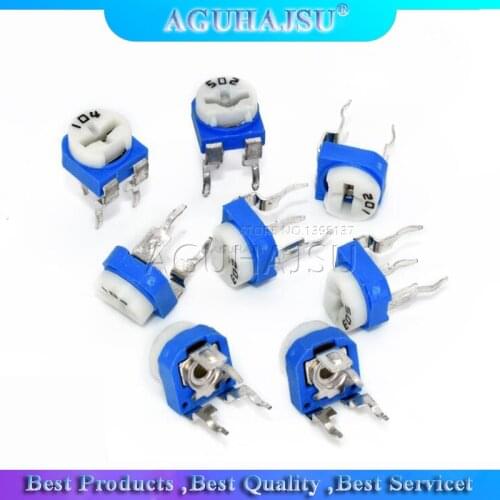 20pcs RM065 RM-065 100 200 500 1K 2K 5K 10K 20K 50K 100K 200K 500K 1M ohm Trimpot Trimmer Potentiometer variable resistor