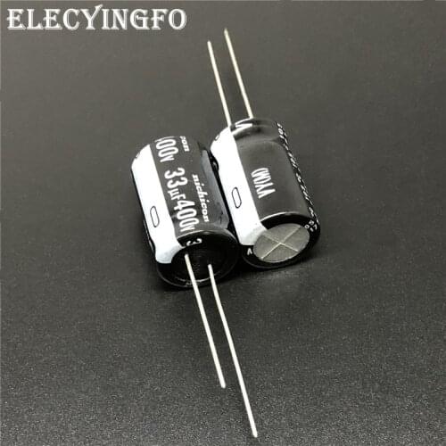 5pcs/50pcs 33uF 400V NICHICON VY Series 12.5x20mm Wide Temperature Range 400V33uF Aluminum Electrolytic Capacitor