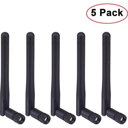 5pcs/lot 2.4GHz 3dBi Omni WIFI Antenna with RP-SMA Male connector Aerial Wireless LANs Devices