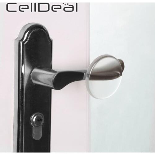 6pcs Door Stopper Doorknob Back Shake Proof Noise Reducing Doormat Transparent Soft Plastic Protector For Home Furniture