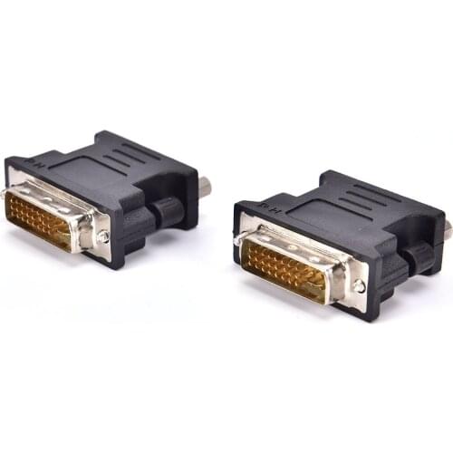DVI-I 24+5 Male Pin DVI Male to VGA 15 Female Video Converter Adapter for PC laptop HDTV LCD DVD Computer Projector