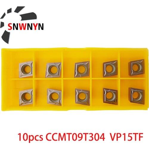 10pcs CCMT09T304 Lathe Cutter Cutting Tools CNC Machine Milling CCMT 09T304 VP15TF Internal Turning Carbide Inserts Tokarnyy Amw