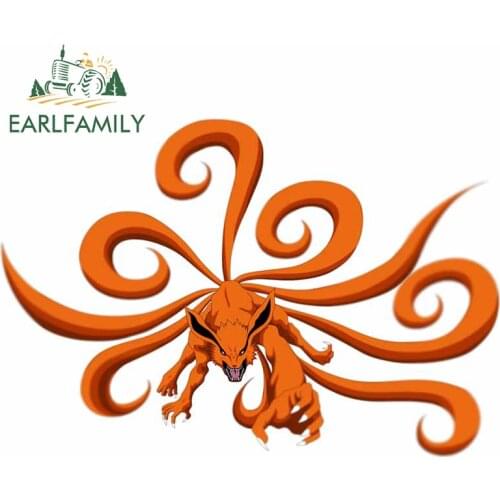 EARLFAMILY 13cm x 8.8cm for Kurama Ninja Roar Anime Car Stickers Bumper Window Cartoon Decal Motorcycle Refrigerator Decoration