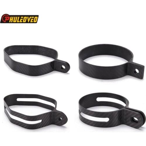 Free Shipping: 90mm/102mm Diameter Motorcycle Exhaust Muffler Carbon Fiber Bracket Clamp Holder Fixed Ring Round Hexagon Muffler