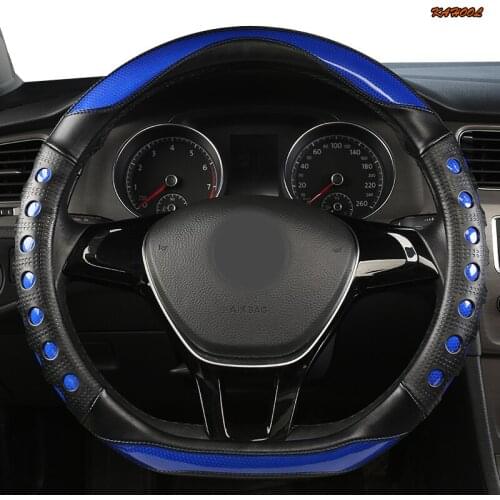 KAHOOL Microfiber Leather Car Steering Wheel Cover For Hondas Civics CRV BRV Fit Jazz Accords City Freed Mobilio Stream