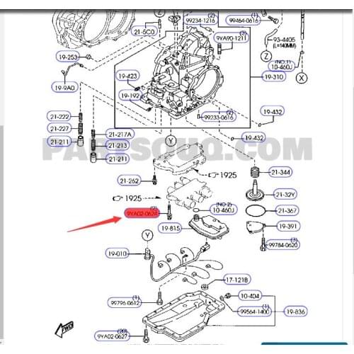 Gearbox valve body screw for Mazd a 3 OEM：9YA02-0624