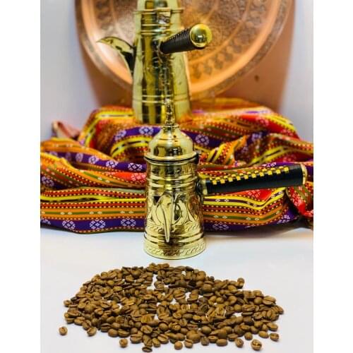 Coffee pot with lid gold color silver colored copper coffee pot