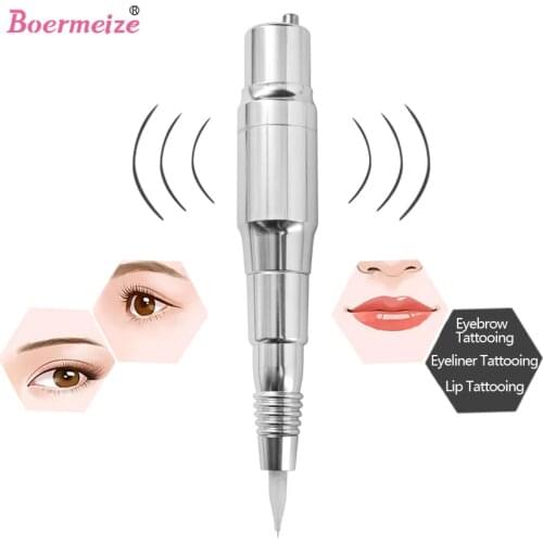 Hot Sale Digital Permanent Makeup Pen machine High quality Professional For Eyebrow Lip Swiss Motor Tattoo Gun + 5 Needles+5 Tip