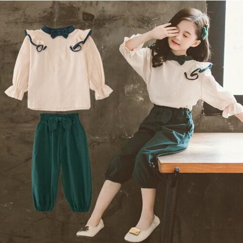 Cute Spring Autumn Baby Girls Suit Coat+ Dress 2pcs Kids Teenage Outwear Children Clothing High Quality