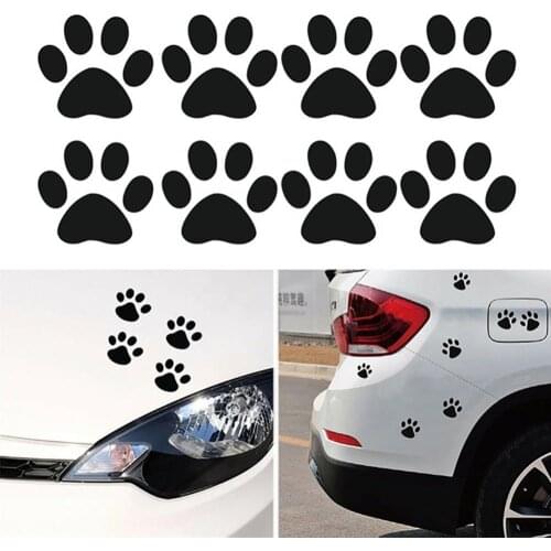 Hot Sale 50% 1Pcs Car Sticker Cute Animal Cat Paw Footprint Reflective Car-Styling Vehicle Decals Sticker Decoration