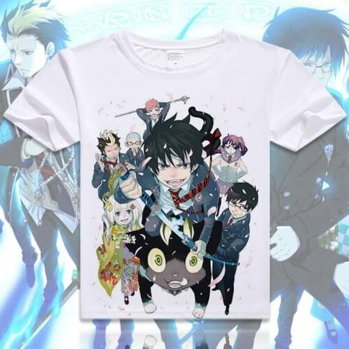 New Blue Exorcist Okumura Rin T-Shirt Cosplay Costume Ao no Exorcist Anime Men T shirt Women Clothing Tees