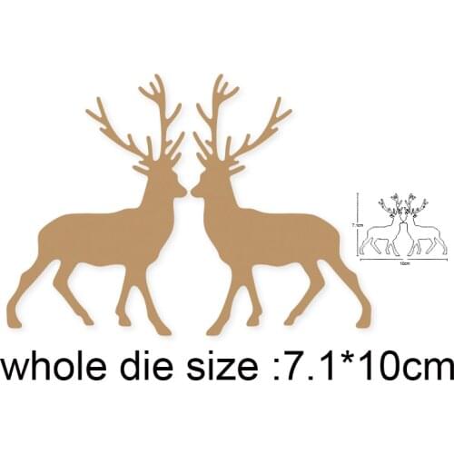 2020 new Metal dies Couple Christmas Deer Cutting Dies Scrapbooking dies Decoration Embossing Album Paper Card Making Craft Dies