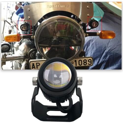 New high power spotlight small driving hi/lo headlight white yellow led laser gun light Motorcycle Motorbike Scooter Headlamp