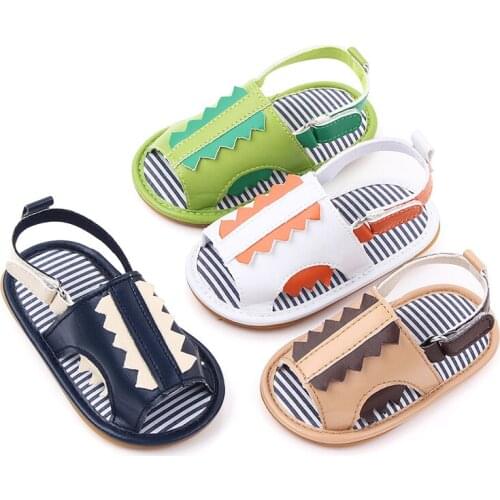 Newborn Toddler Baby Infant Shoes Summer Soft Sole PU Baby Boy Sandal Shoes 0-18M