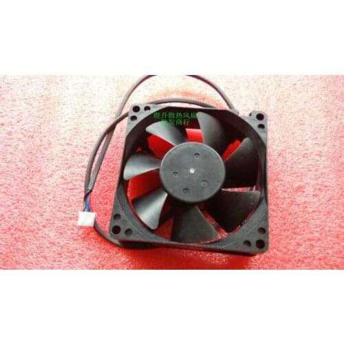 Original 8025 d08a-12ts13 DC12V 0.70a 80 * 80 * 25MM three wire large air volume fan