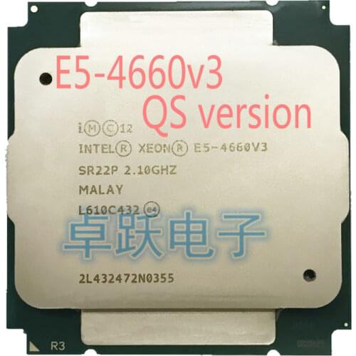 QS version E5-4660 V3 Original Intel Xeon E5-4660V3 CPU 14-cores 2.10GHZ 35MB 22nm LGA2011-3 E5 4660 V3 processor free shipping