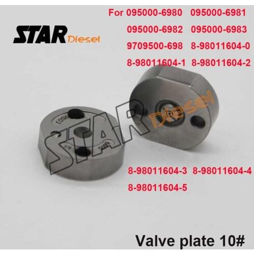 Valve Plate 10# Injection valve for Injector 095000-6980 095000-6981 095000-6982 095000-6983 9709500-698 8-98011604-0