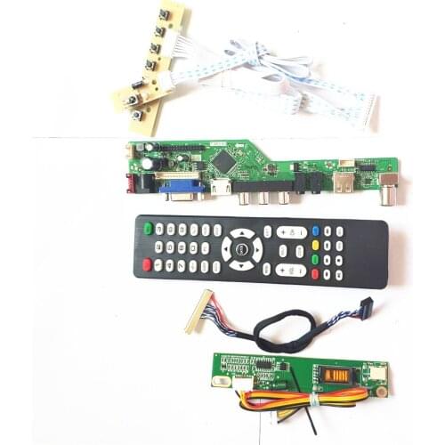 For N154I2-L04/L05 T.V56 controller board LCD 1CCFL 30Pin LVDS VGA HDMI-Compatible AV USB RF Remote+Inverter+keyboard