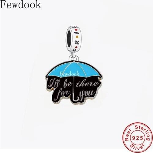 Fit Original Charm Bracelet 925 Silver Movies Friends Umbrella I'll Be There For You When Rains Bead For Making Berloque 2021