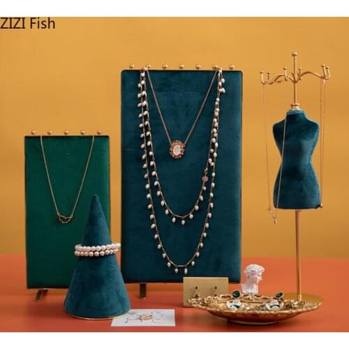 Nordic Storage Trays Decorative Necklace Stand Dressing Table Cosmetic Containers Jewelry Display Shooting Props Modern Decor