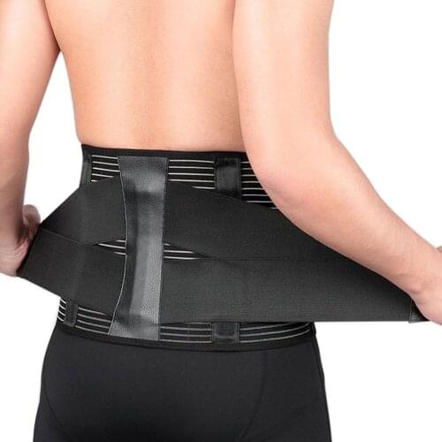 Waist Trainer Belt Stabilizing Lumbar Lower Back Brace Support Belt Dual Adjustable Straps Breathable Mesh Panels Pain Relief