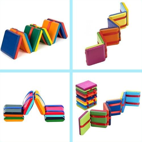 Flipo Flip Colorful Flap Wooden Ladder Blocks Toy Optical Illusion Jacob’s Ladder Fidget Toys Decompression Toy