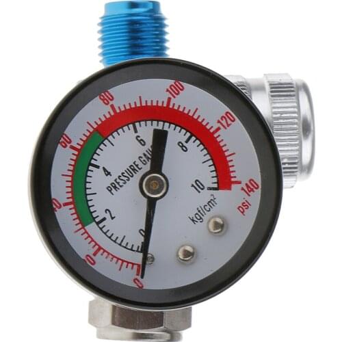 1/4" Adjustable Air Pressure Regulator Dial Guage HVLP Spray Air Tools