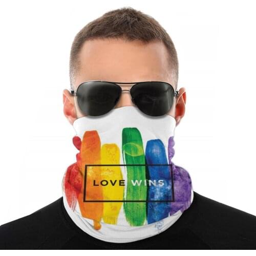 Rainbow Paint Scarves Half Face Mask Men Women Halloween Neck Warmer Seven Neck Bandanas Protective Headband Biking Hiking
