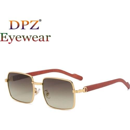 2021 New Fashion personality wood grain mirror legs small frame sunglasses retro men women hip hop brand design sunglasses 315