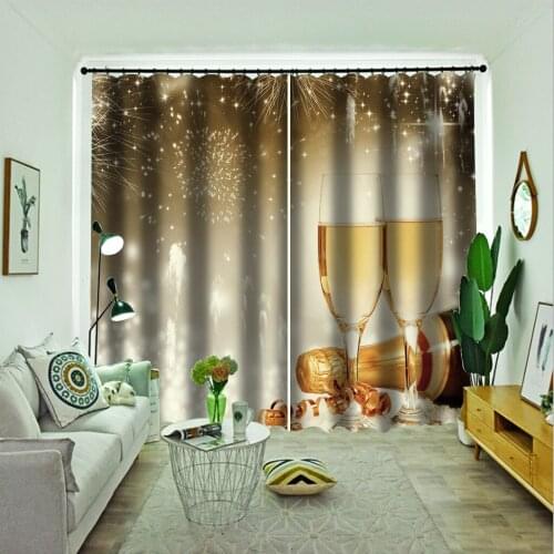 Photo glass curtains 3D Curtains set For Bed room Living room Office Hotel Home Decoration curtains