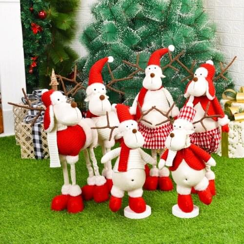 Decoration Home Santa Shaped Doll Merry Christmas Deer Shaped Toy Merry Christmas Ornaments New Year Christmas Eve Decoration