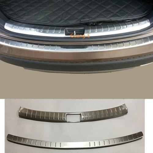 Car Inside Inner Rear Bumper Trim Plate Outside Frame Trunk Pedal For Hyundai IX45 SantaFe Santa Fe 2013-2018