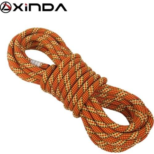 XINDA Rock Climbing Dynamic Rope Outdoor Hiking 9.8mm 10.5mm Diameter Power Rope High strength Cord Lanyard Safety Rope Survival