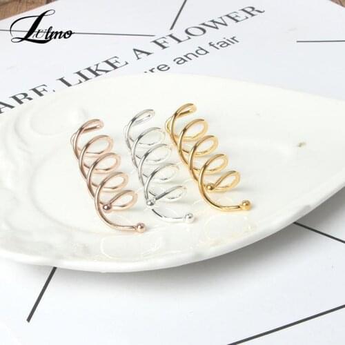 10Pcs Women Gold Silver Color Rose Gold Spiral Spin Screw Clip Twist Barrette Hairpins Rotating Hairpin