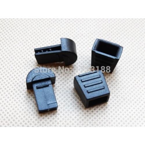 20pcs/pack 18*12mm Detachable Black Plastic Zipper Pull Cord Ends For Paracord Gym Garment Accessories