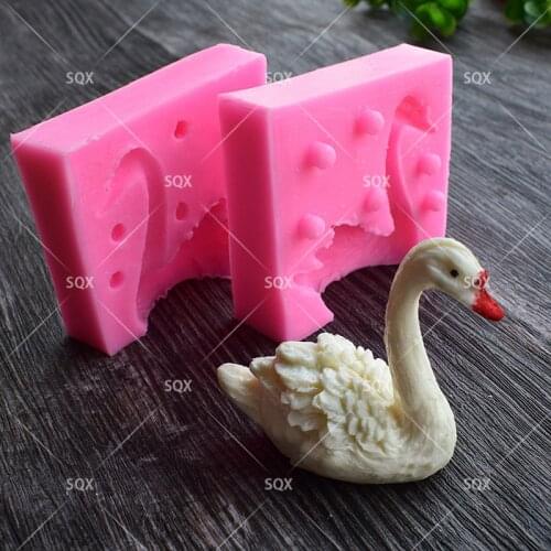 3D Swan Shape Silicone Cake Mold, Chocolate Mold, Silicone Soap Molds, Kitchen Accessories SQ16200