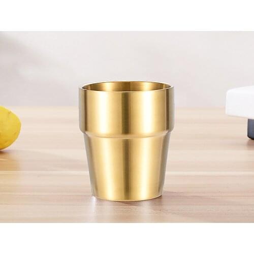 4pcs 304 Stainless Steel Cup Double Walled Anti-scalding Beer Mugs Party Coffee Tea Mug Whisky Wine Drinkware Set Kitchen Tools