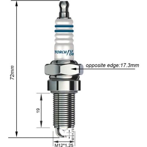 4pcs/lot Motorcycle Iridium Spark Plug D8RIU for DR8EA D8EA DR8EIX DR8EGP DPR8EA-9 DPR8EIX-9 IX24 X24ESR-U HG22 X24ESZU9 R6G