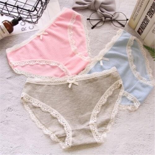 4Pcs Girlss Cotton Blend Panties Briefs Lingerie Shorts For Women Ladies Girls 0756-4