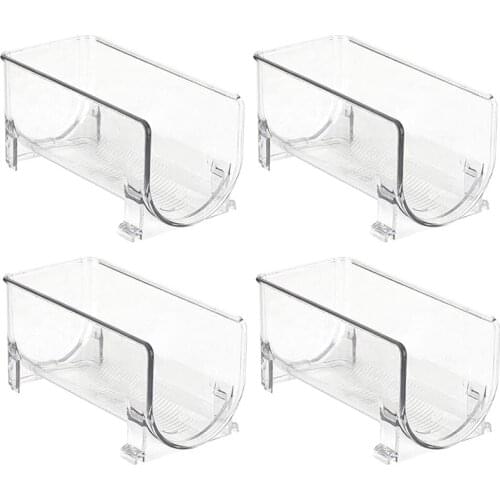 4Pack Refrigerator Organizer Kitchen Bottle Storage Rack Stackable Wine Holder Bottles Display Shelf Fridge Kitchen