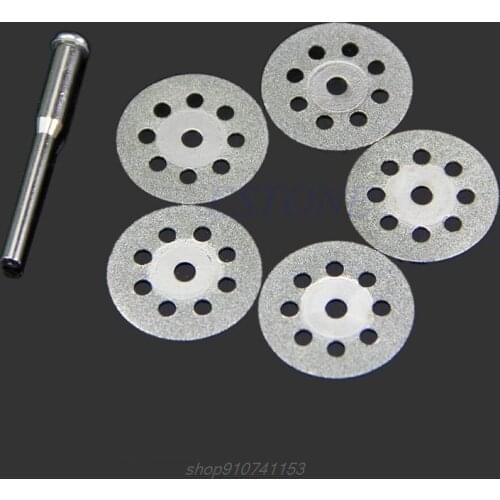 5PCS Mini Sharp 22mm Tools With A Rod Rotary Diamond Cutting Discs Disks N16 20 Dropshipping