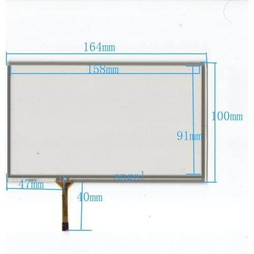 6.9-inch four-wire resistive touch screen 164 * 100 touch screen GPS navigation touch screen lower left corner of the outlet