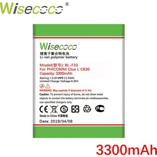 WISECOCO 3300mAh BL-F33 Battery For PHICOMM Clue L C630 C630LW C630LV E653LW C730LW Smartphone Latest Production+Tracking number