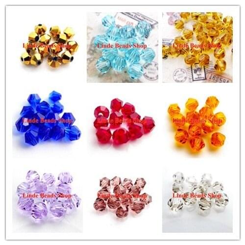 Free shipping!! 4mm AAA Top Quality crystal 5301 bicone Beads plated colour 1440pcs/lot BICONE0403