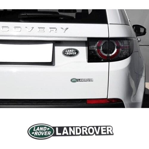 16*3cm Alloy Car Rear Trunk Emblem Sticker Decoration for Land Rover Logo Range Rover L322 Velar Sport Discovery 2 3 4 Defender