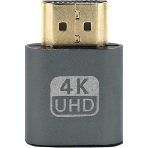 VGA HDMI-compatible Dummy Plug Virtual Display Emulator Adapter DDC Edid Support 1920x1080P For Video Card BTC Mining Miner