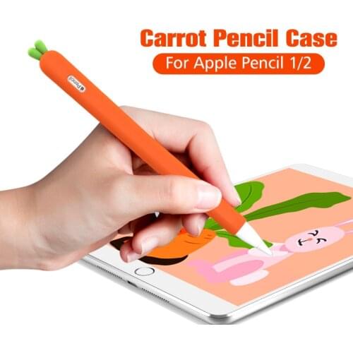 FONKEN For Apple Pencil 1 2 Case Cute Carrot Silicone Pen Cover For Ipad Pen Protective Sleeve Cover For Apple Pencil Cover Nib