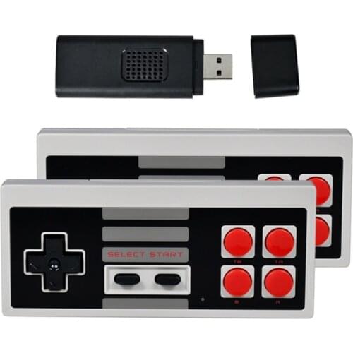 Wireless Controller Game Console Built-in 620 NES Classic Nostalgic Games 8-bit FC with 2.4G TV Stick